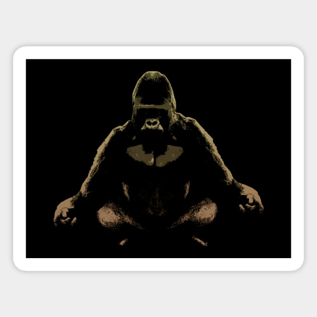 Ape Meditating Magnet by bronzarino